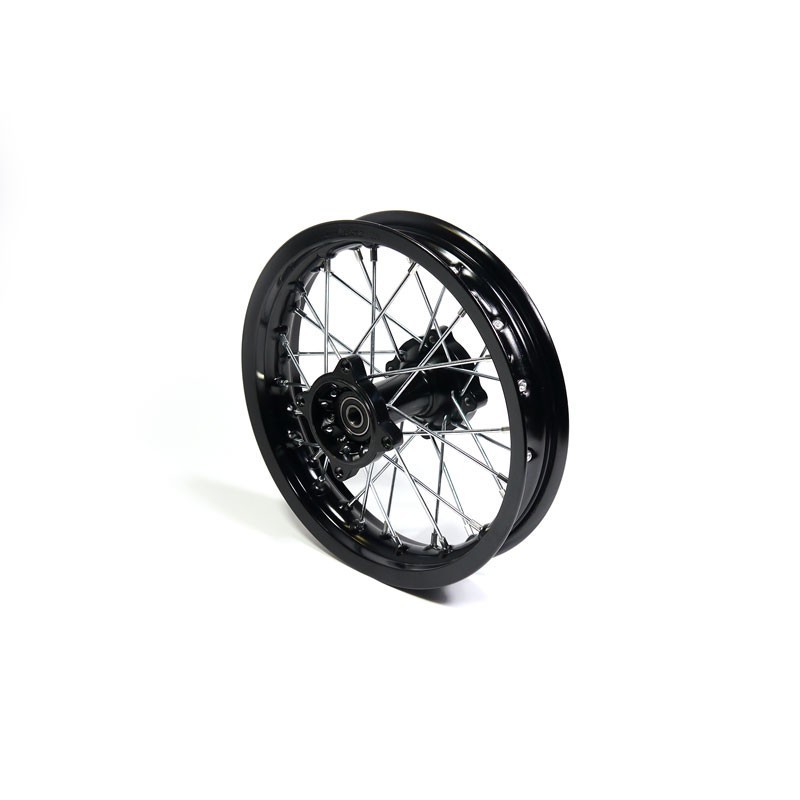 Jante Arrière 12 Pouces Aluminium Dirt Bike - Axe 15mm - Centrage Disque Et Couronne 76mm